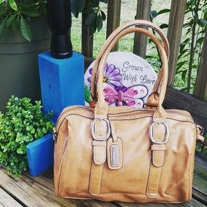 Mondani NY Tan/ Bown Shoulder or Hand Purse